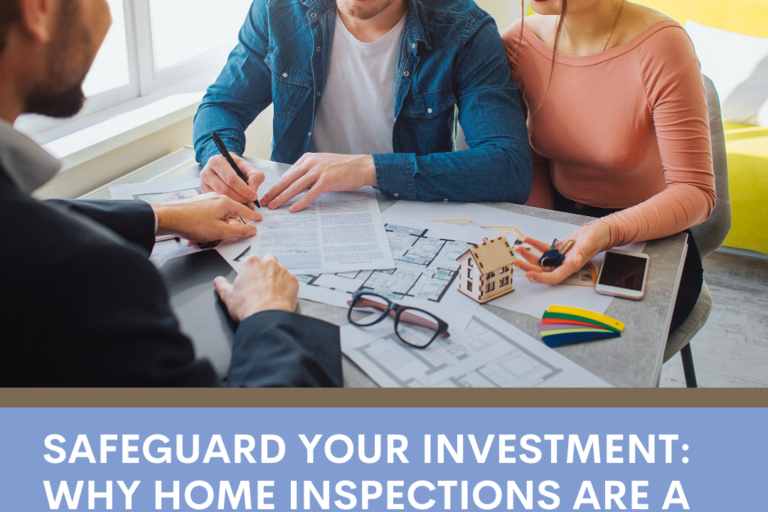 Clear View Inspection Group Safeguard Your Investment_ Why Home Inspections Are a Must for Buyers a man and a woman sitting at a table with paperwork